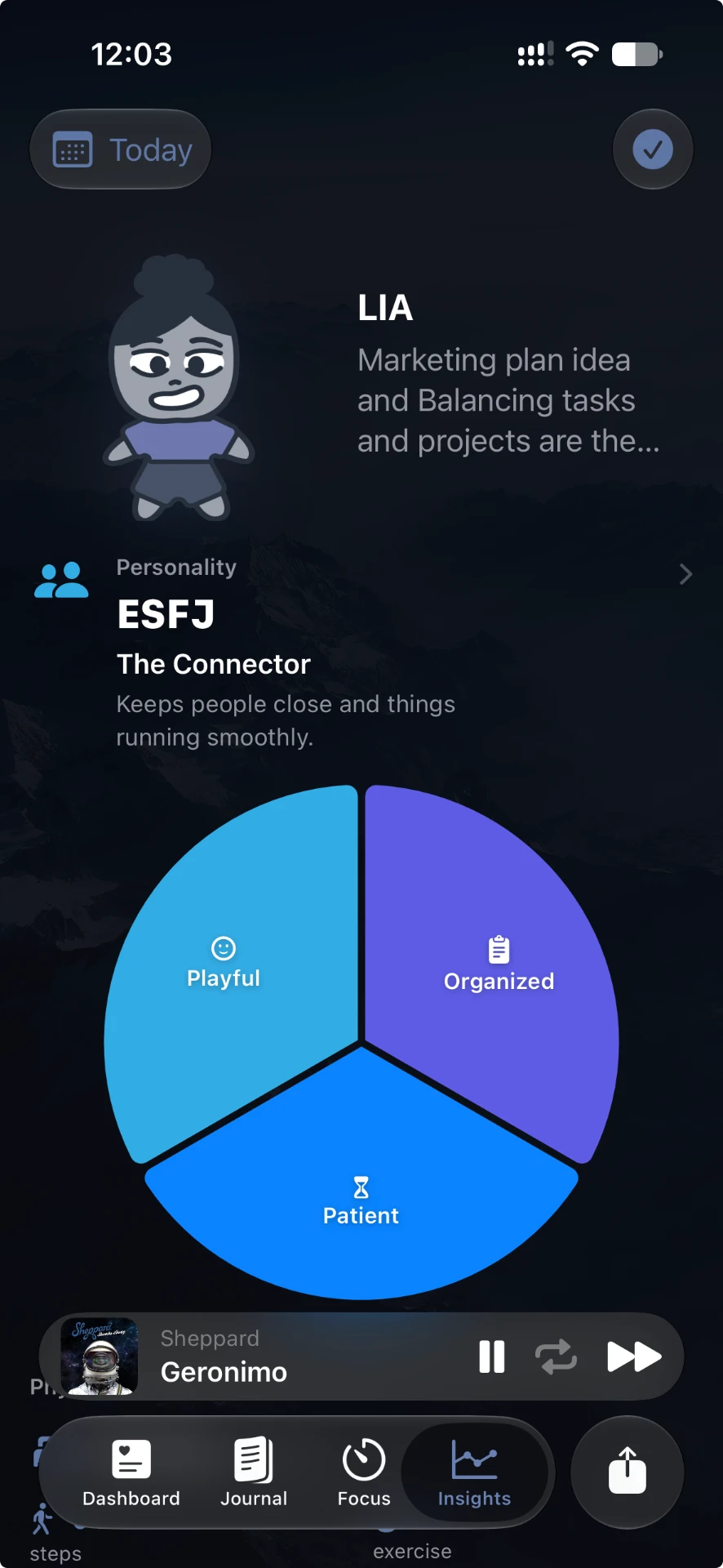 Insights screen